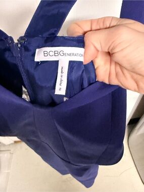 BCBGeneration Royal Blue Satin Cocktail Dress